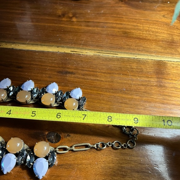 Vintage J. Crew Orange and Lavender Necklace with Black Accents - Picture 6 of 9